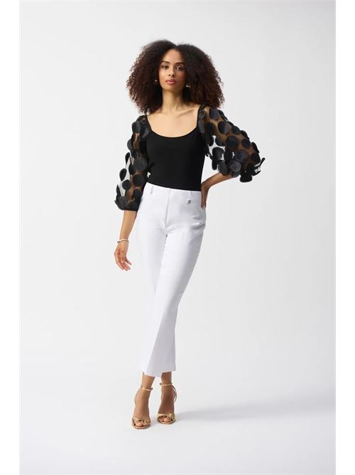 Top in maglia effetto seta con maniche a pois 3D JOSEPH RIBKOFF | 2512731111